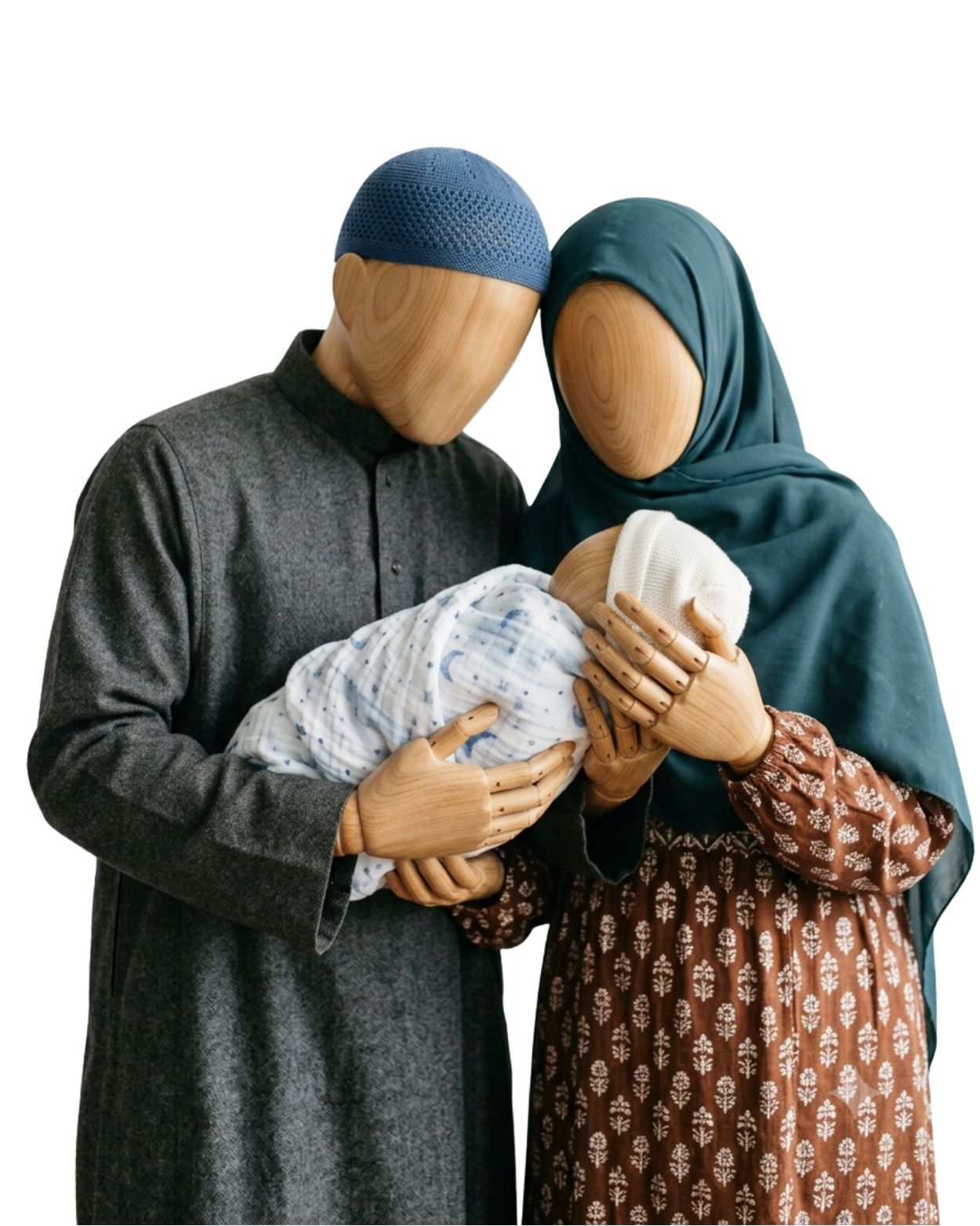couple-baby-wood-faceless